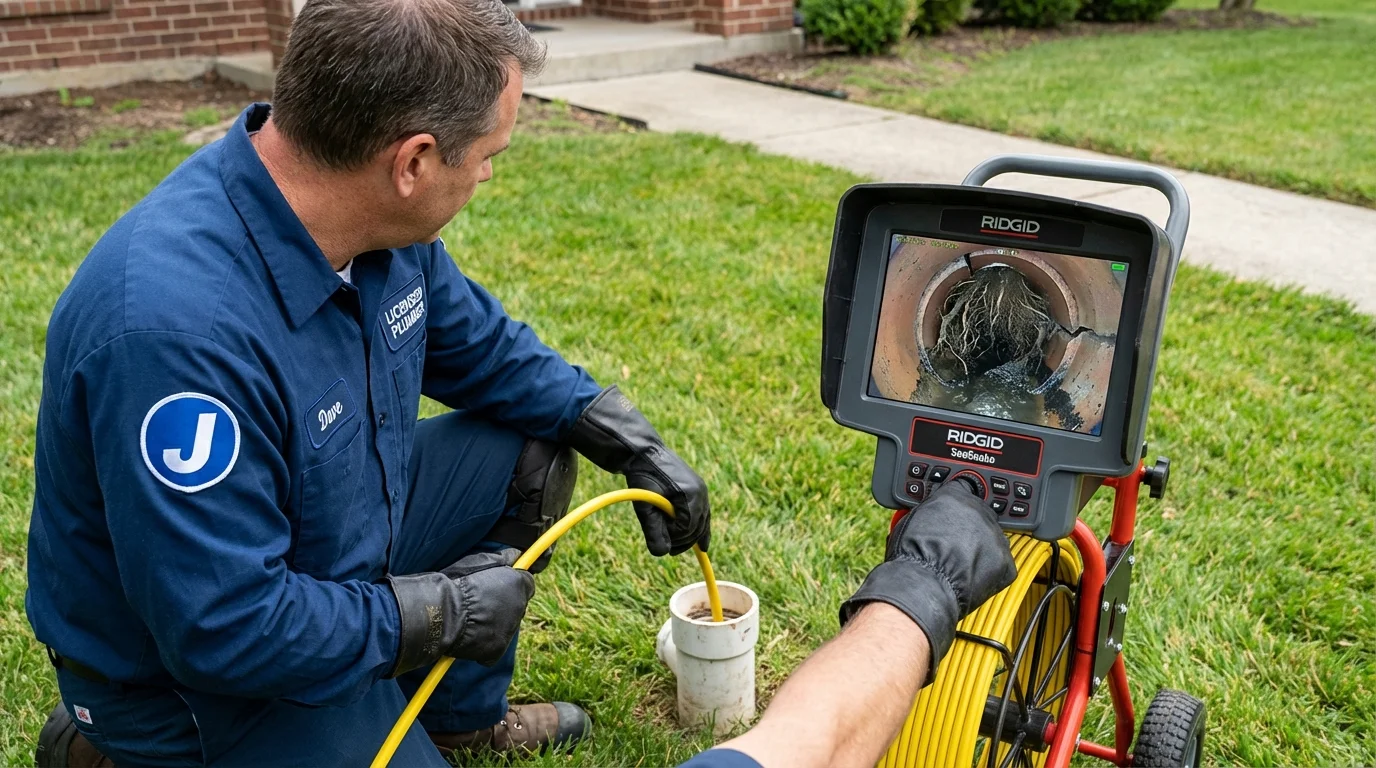Sewer camera inspection being performed by Johns Plumbing LLC in Pinole